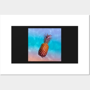 Rainbow Floating Pineapple Posters and Art